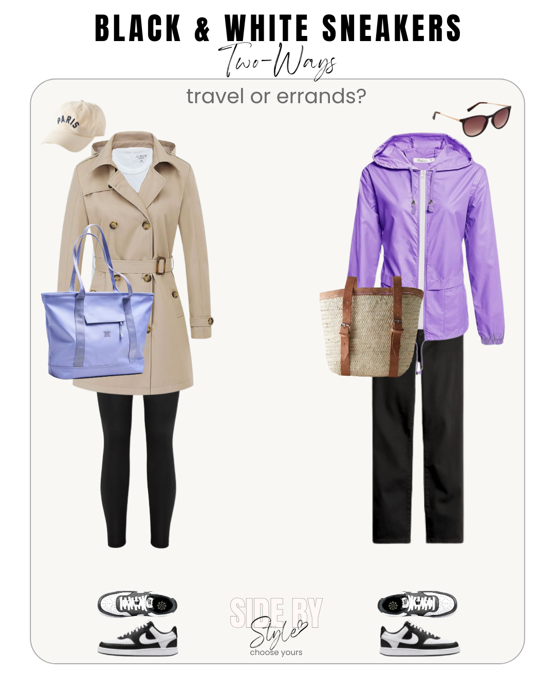 Black & White Sneakers - Travel or Errands