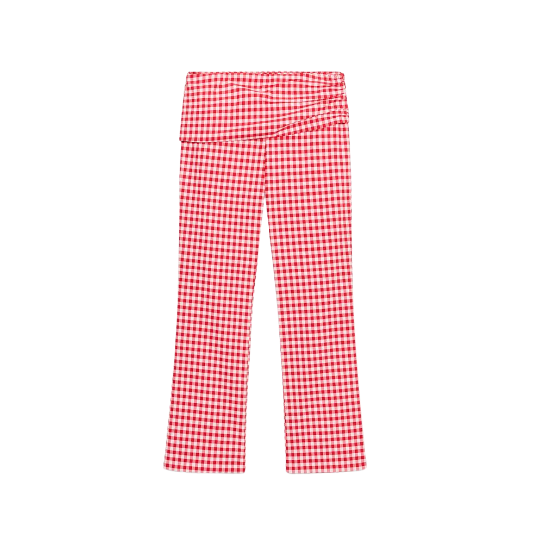 Zara Red Gingham Capris