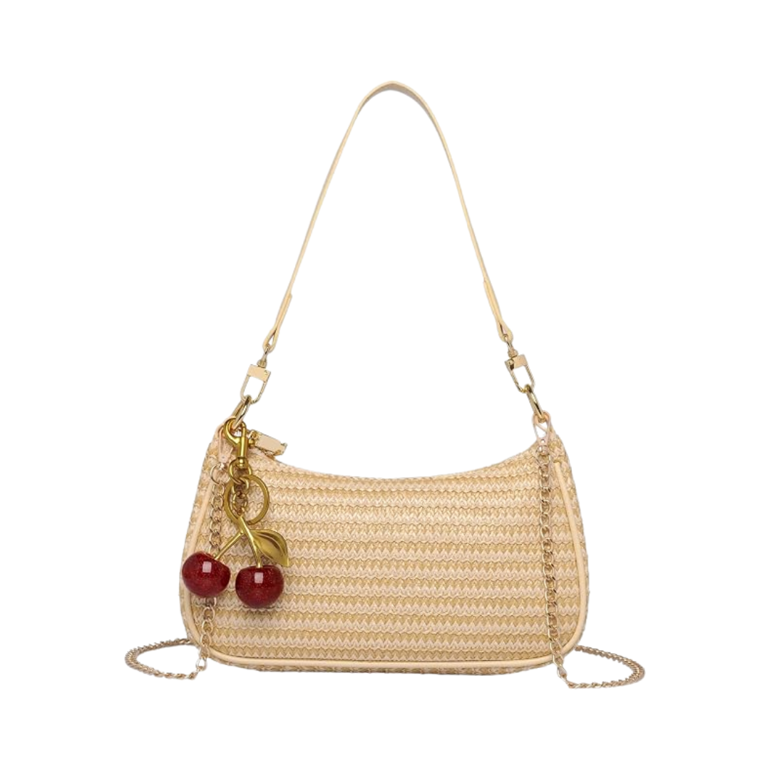 LUXE SAGEA Woven Shoulder Bag