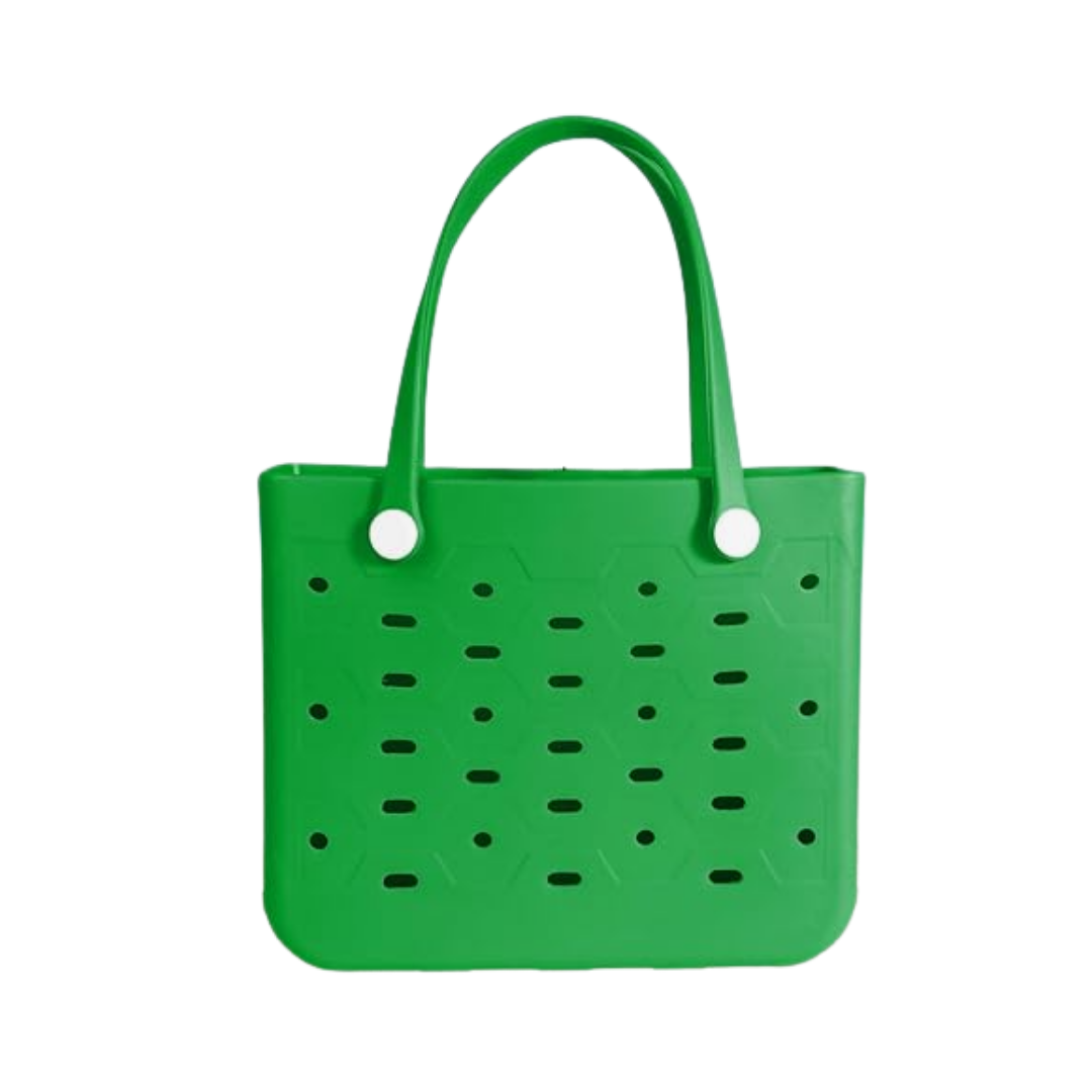 PoVwlty Green Rubber Tote