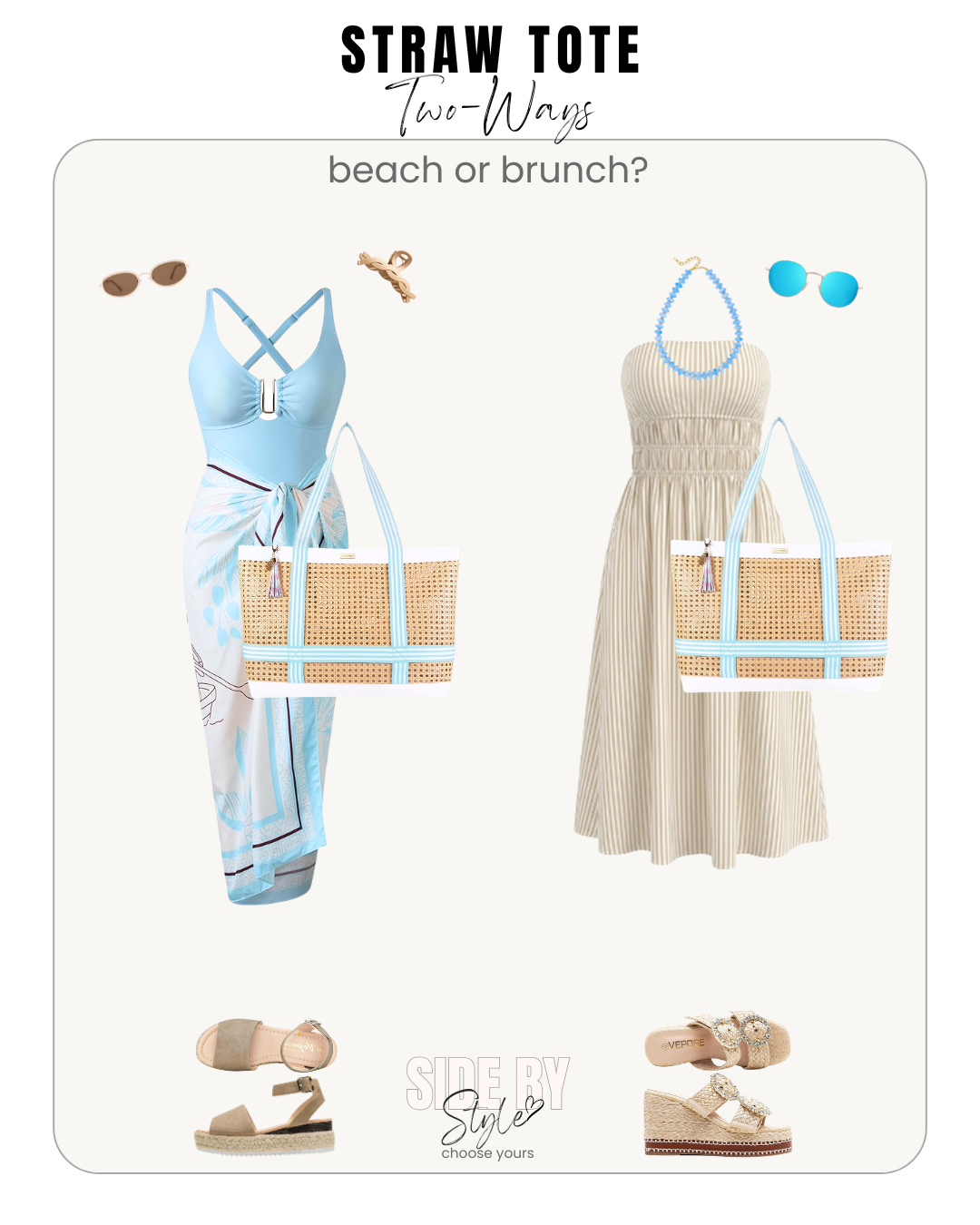 Straw Tote - Beach Day or Brunch