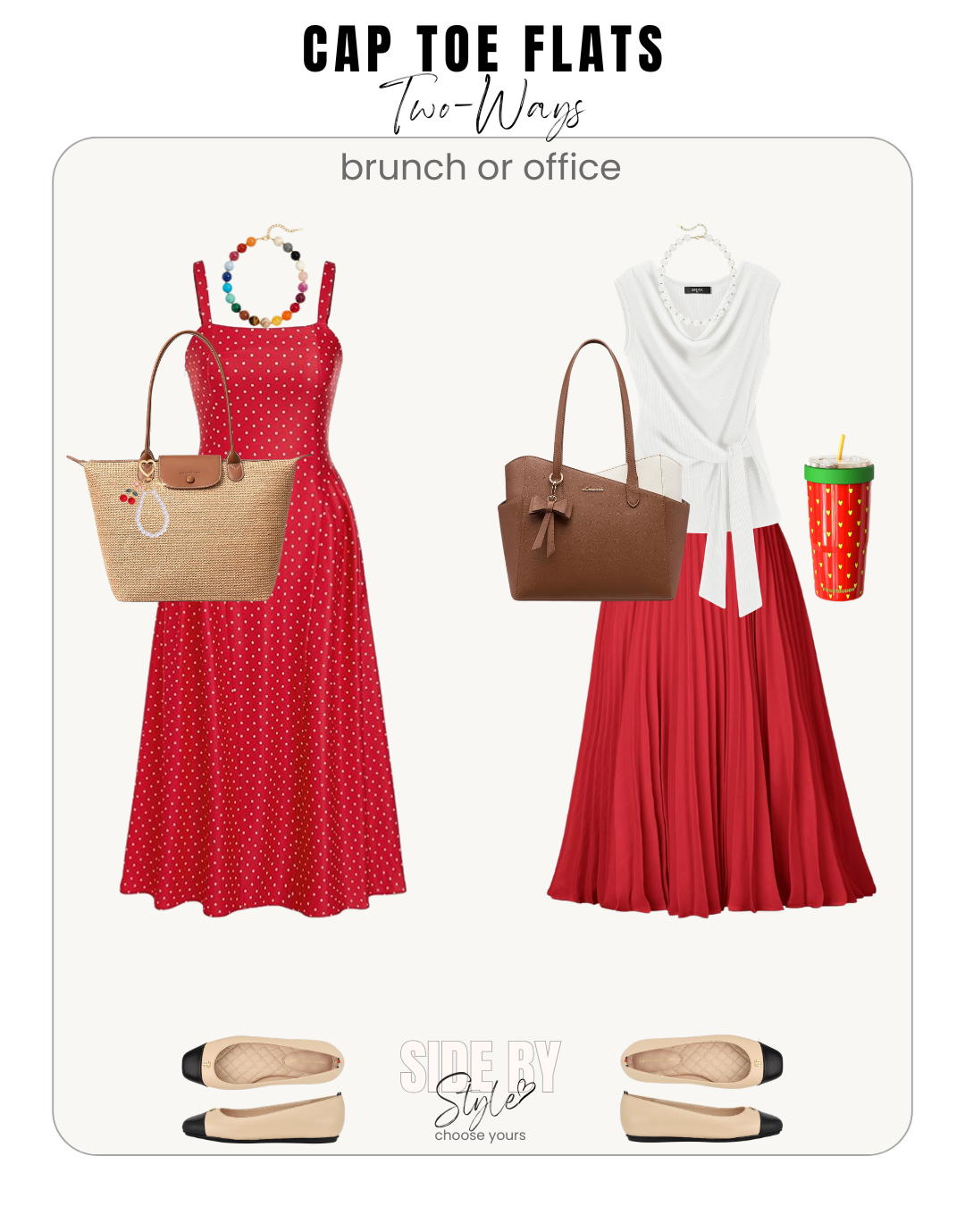 Cap Toe Flats - Brunch or Office