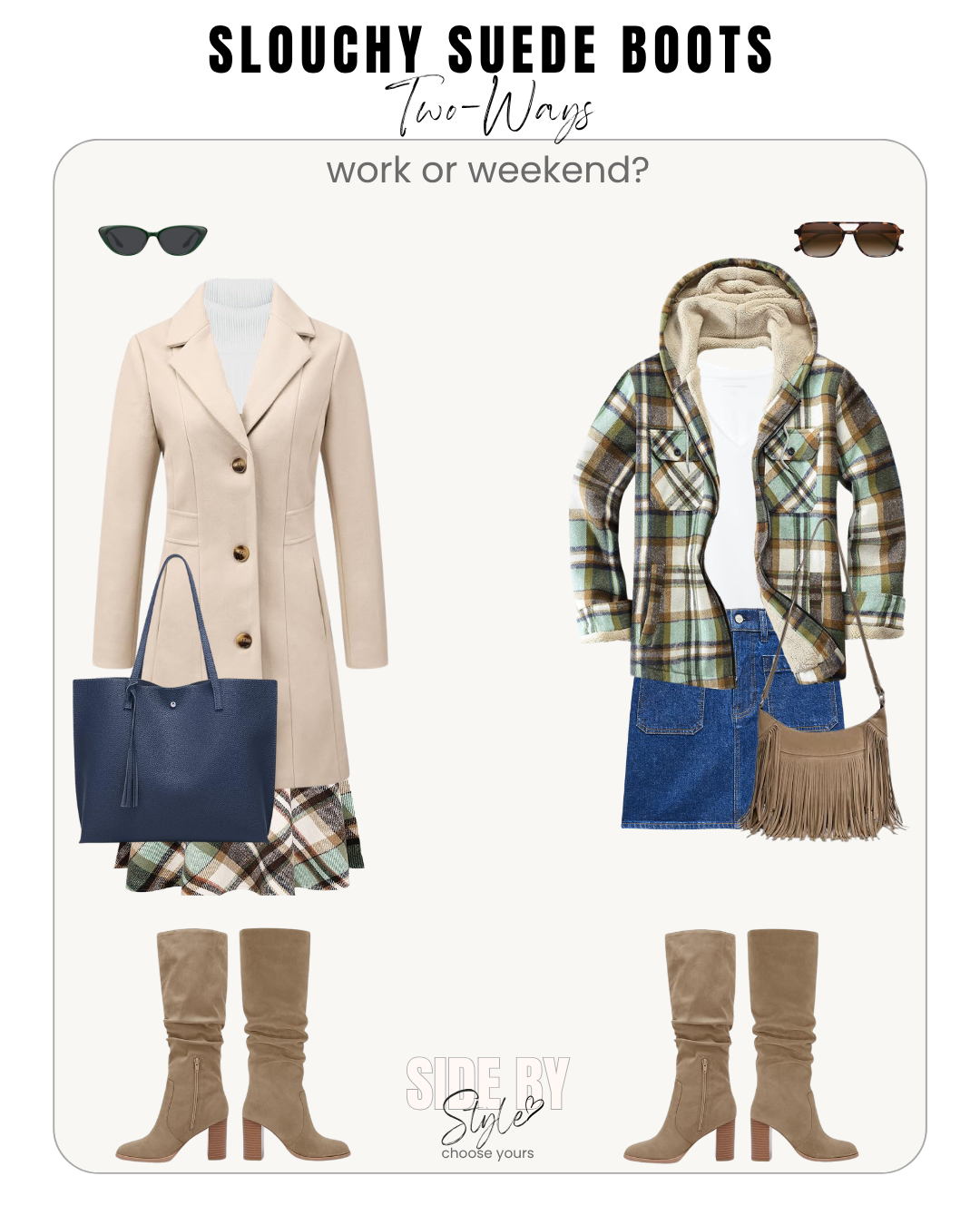Slouchy Suede Boots - Work or Weekend