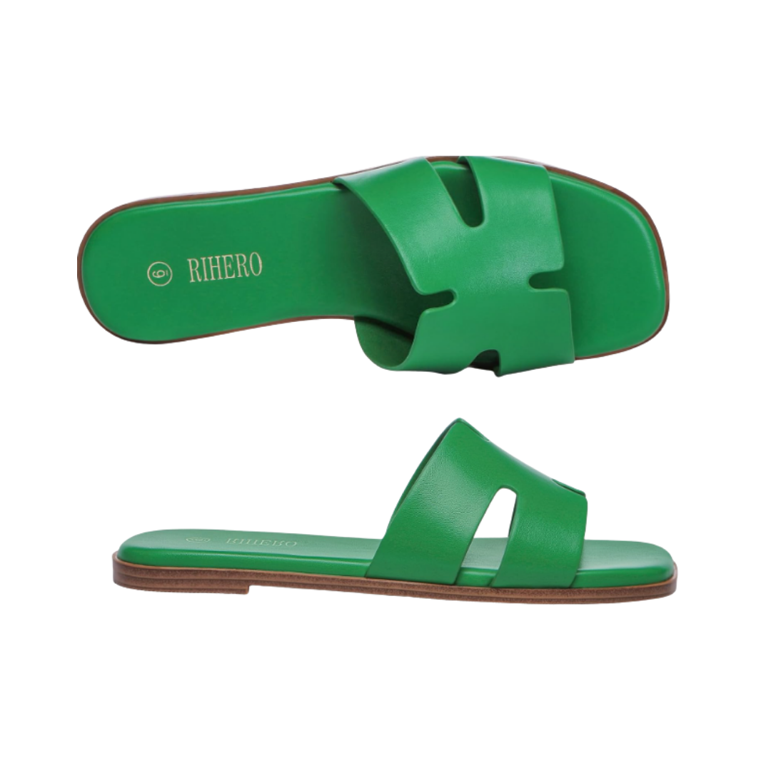 Project Cloud Green Slide Sandals
