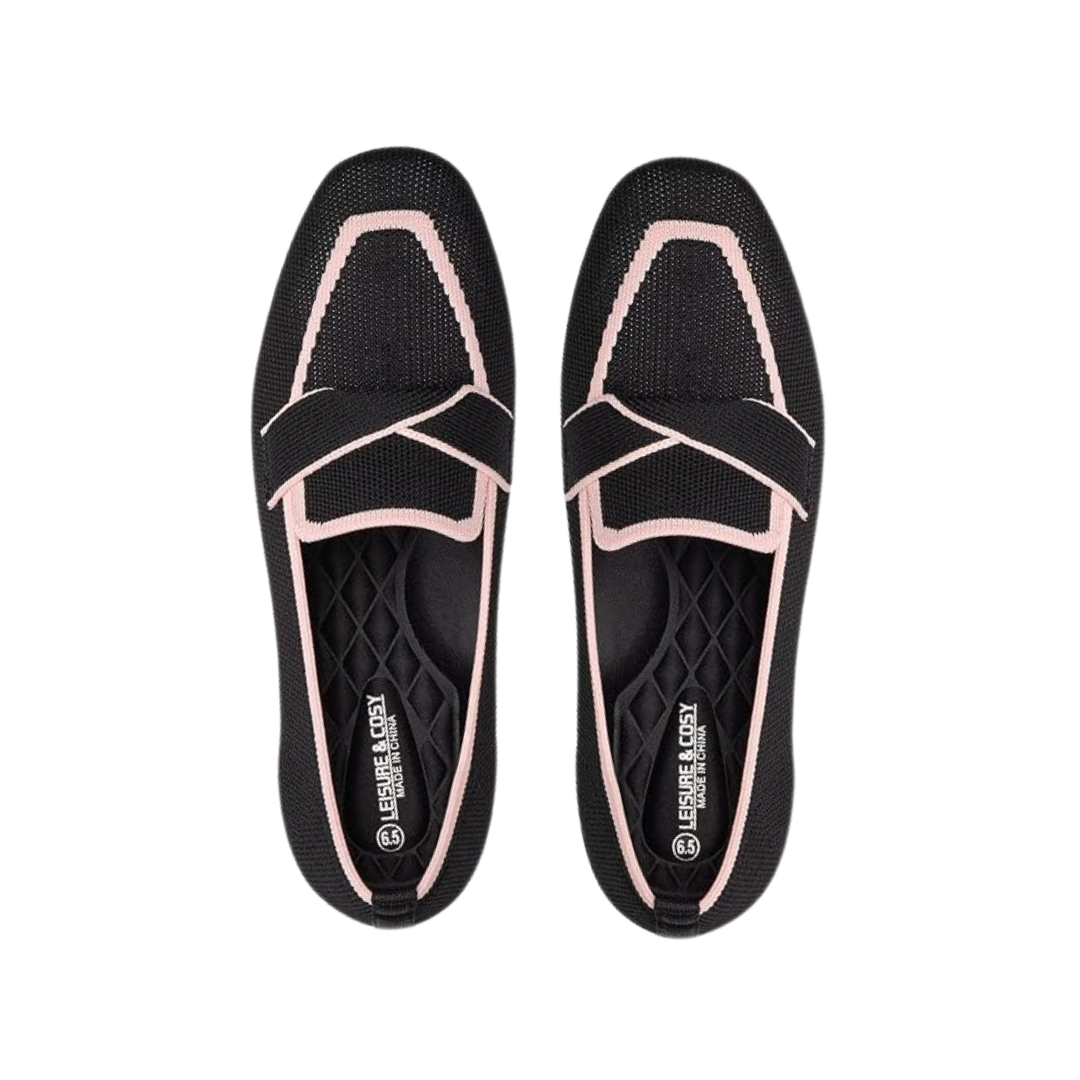 ZUXYAFU Black & White Loafers