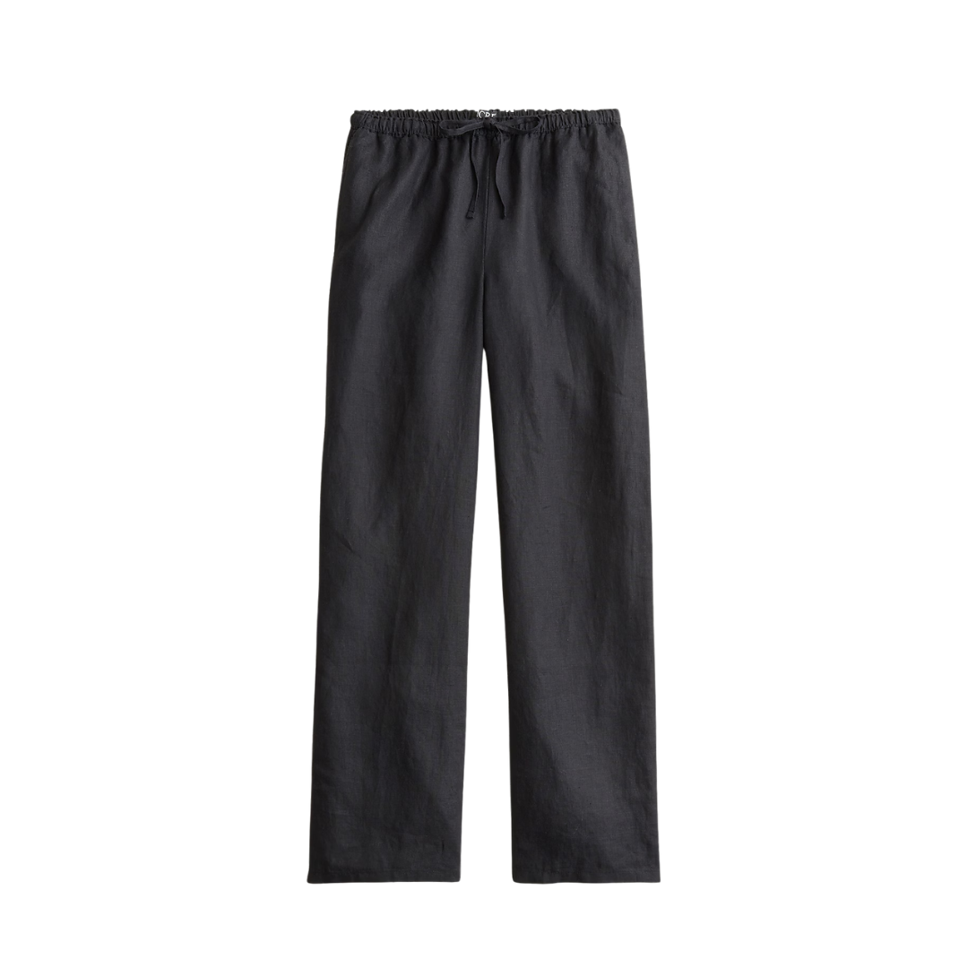 J.Crew Black Linen Drawstring Pants