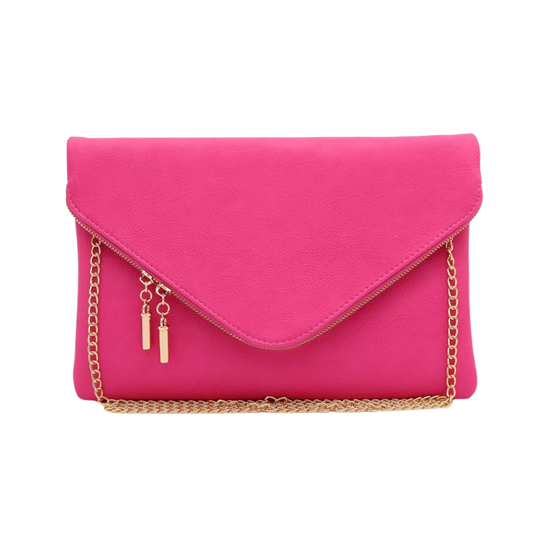 FashionPuzzle Pink Envelope Clutch
