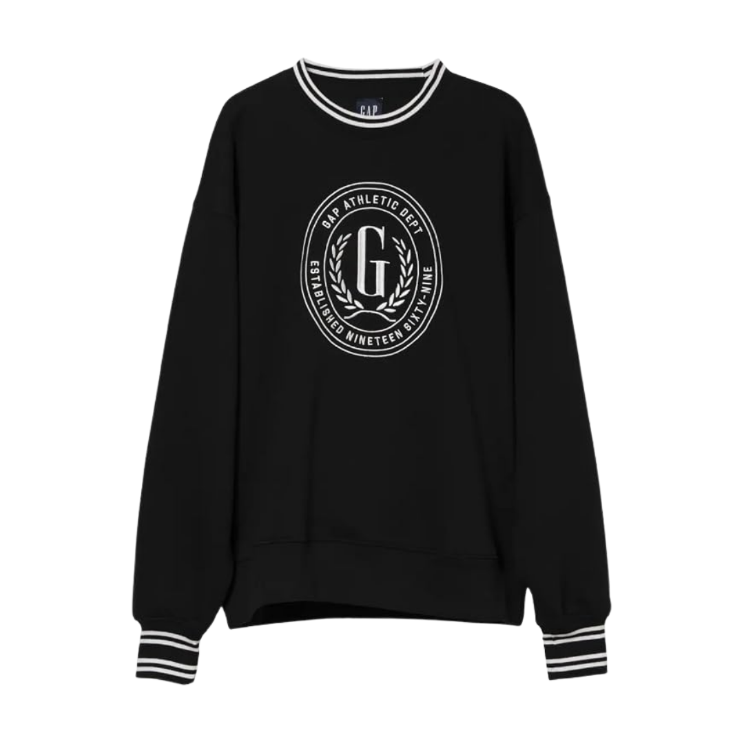 GAP Black & White Crew Neck Sweatshirt