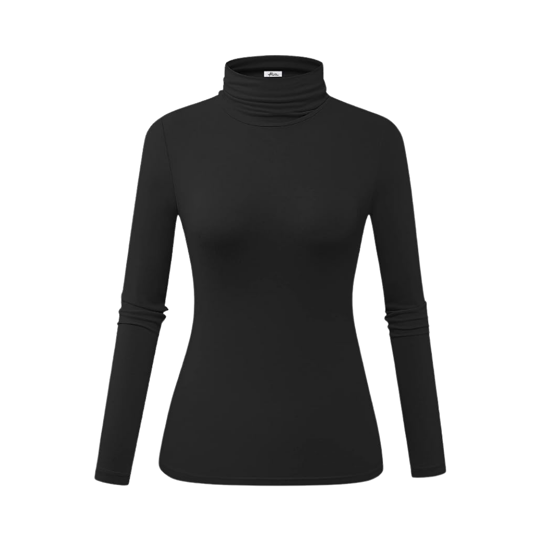 Herou Black Slim Fit Turtleneck