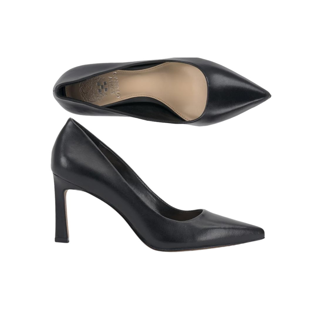 Vince Camuto Black Pointed Toe Stiletto Heels