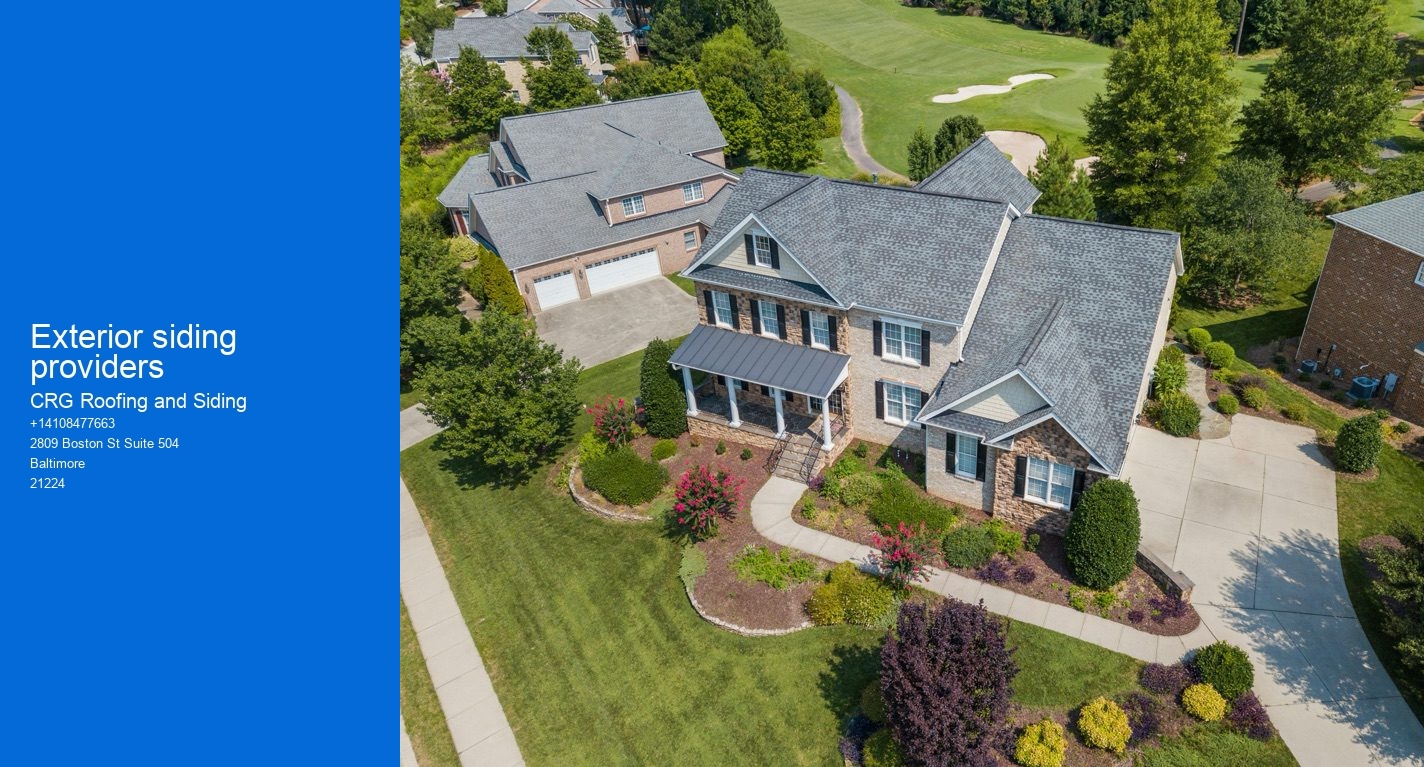 Exterior siding providers