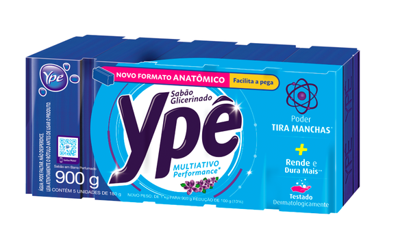 JPavani Maca Matriz Sab o Em Barra Yp Glicerinado Multi Azul 900g