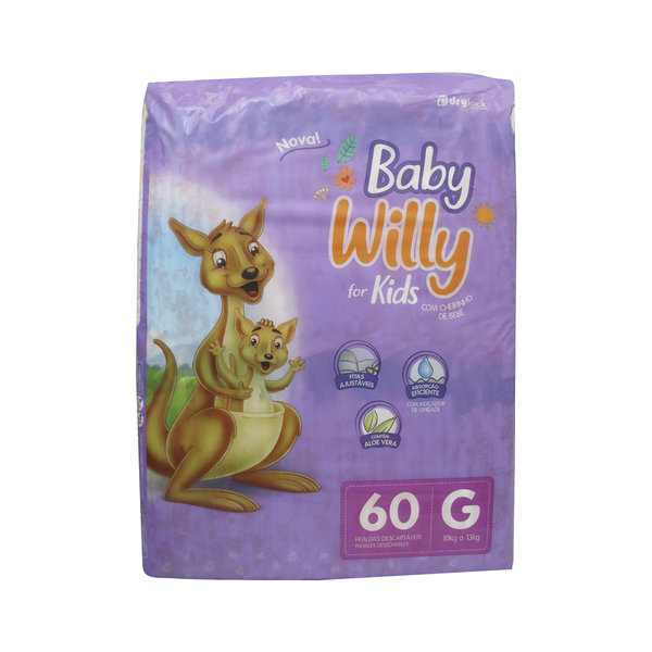 Mercadão KiPreço FRALDA BABY WILLY FOR KIDS JUMBO G C 60