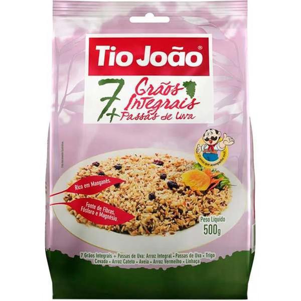 Empório Norte Sul ARROZ TIO JOAO INTEGRAL 500G 7 GRAOS UVA PASSAS
