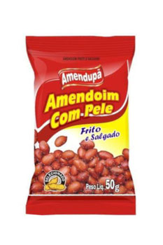 AMENDOIM AMENDUPÃ FRITO E SALGADO COM PELE 50GR