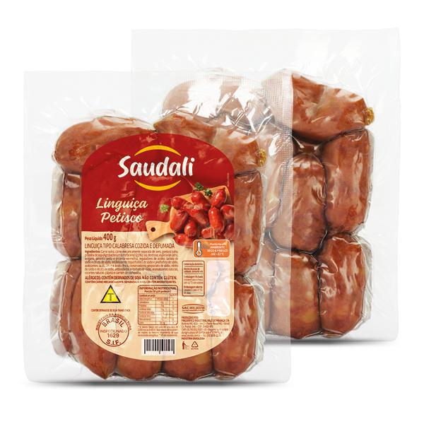 Primo Supermercado LINGUIÇA TIPO CALABRESA COZIDA DEFUMADA PETISCO SAUDALI 400G Primo Supermercado LINGUIÇA TIPO CALABRESA COZIDA DEFUMADA PETISCO SAUDALI 400G