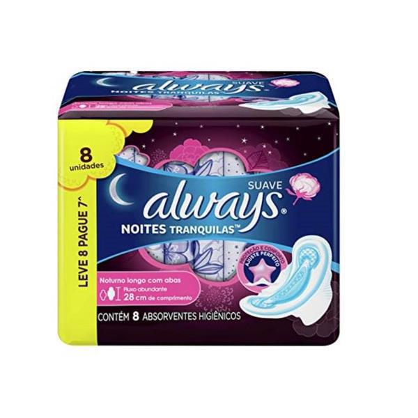 ABS ALWAYS PINK NOTURNO SUAVE C/ABAS 8UND