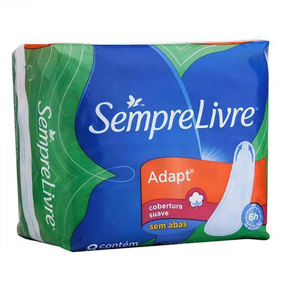 Absorvente Sem Abas Sempre Livre Especial Adapt Suave Pacote Com 8 Unidades