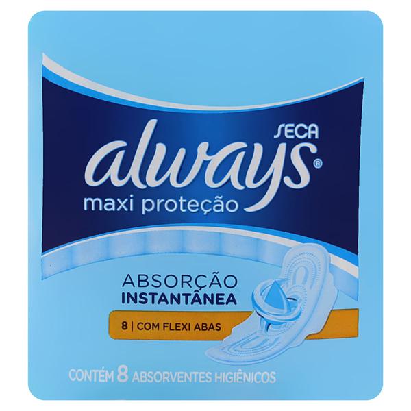 ABSORVENTE ALWAYS PROTEÇÃO TOTAL  C/ABAS SECA 8UND