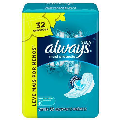 ABSORVENTE ALWAYS PROTEÇÃO TOTAL SECA 32UND