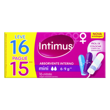 ABSORVENTE INTERNO INTIMUS L16P15 MINI