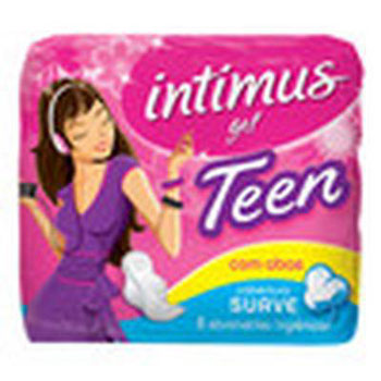 ABSORVENTE INTIMUS GEL TEEN C/ABAS SUAVE  8UND