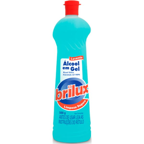 ALCOOL EM GEL BRILUX LAVANDA 500G