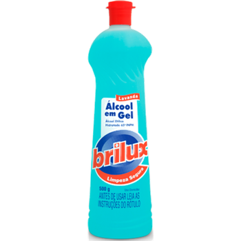 ALCOOL EM GEL BRILUX LAVANDA 500G