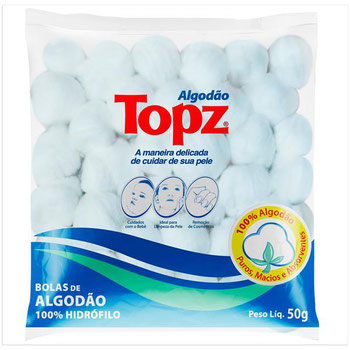 ALGODÃO BOLAS TOPZ 50G