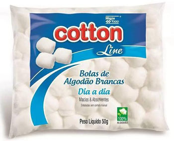 ALGODAO COTTON LINE BOLAS BRANCA 50G