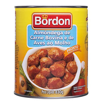 ALMONDEGA BORDON LATA 830G