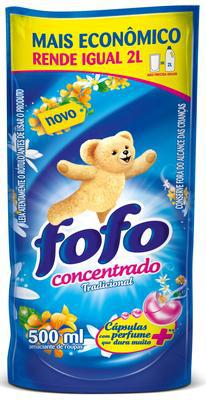 AMACIANTE DE ROUPAS FOFO CONCENTRADO REFIL 500ML