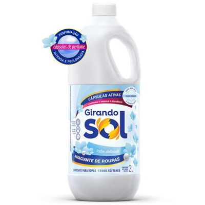 AMACIANTE ROUPA GIRANDO SOL 2L TALCO BRANCO