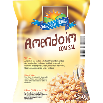 AMENDOIM COM SAL SABOR DA TERRA 250G