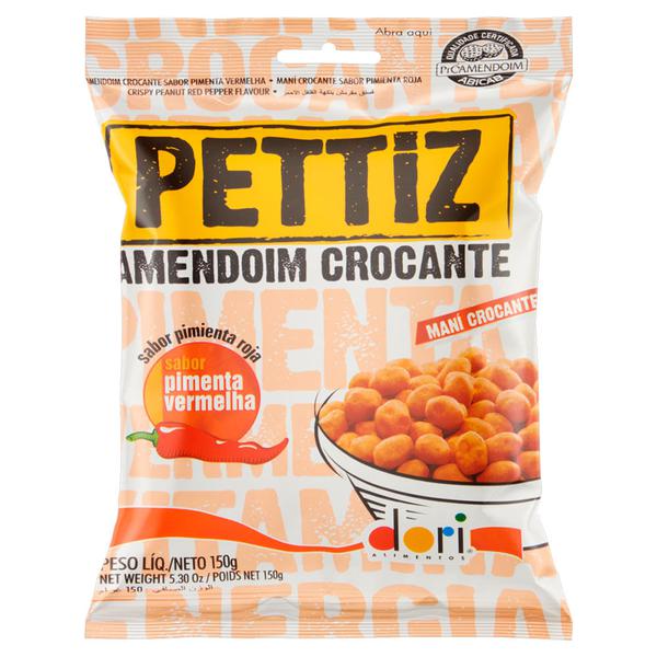 AMENDOIM PETTIZ PIMENTA VERM CROC 150G
