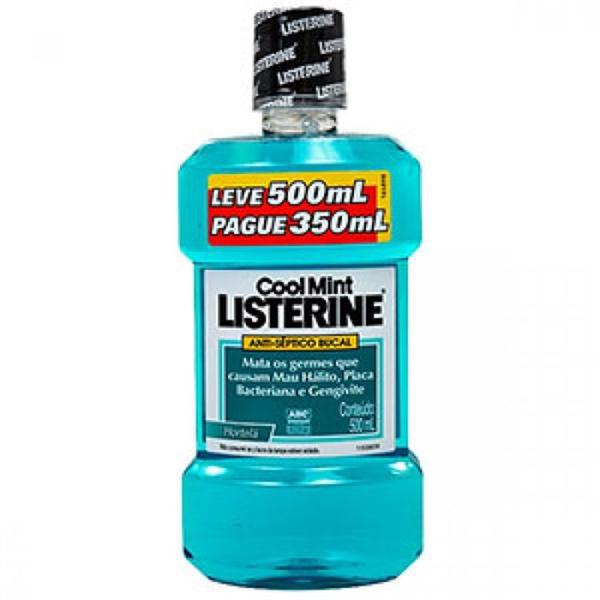 Antisséptico Bucal Listerine Cool Mint Hortelã Leve 500ml Pague 350mL