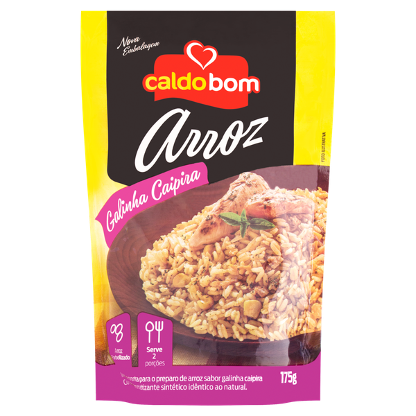 ARROZ CALDO BOM 175G SACHE GALINHA CAIPIRA