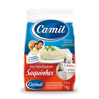 ARROZ CAMIL INTEGRAL SAQUINHOS 1KG