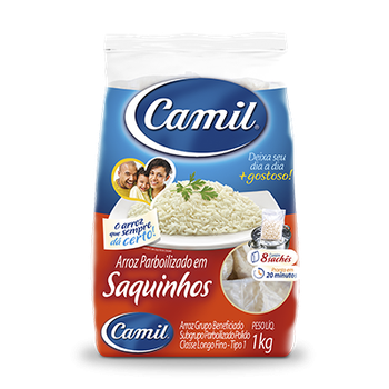 ARROZ CAMIL PARBOILIZADO SQ NATURAL 1KG