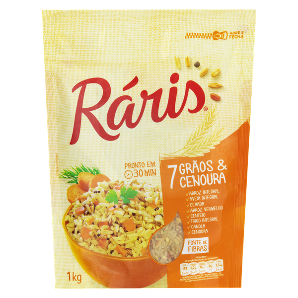 ARROZ INTEGRAL RARIS 7GRAOS C/CENOURA 1KG