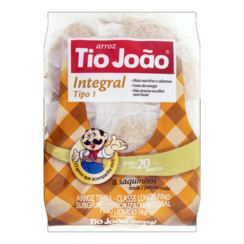 ARROZ TIO JOAO PARBOLIZADO SAQUINHOS INT 1KG