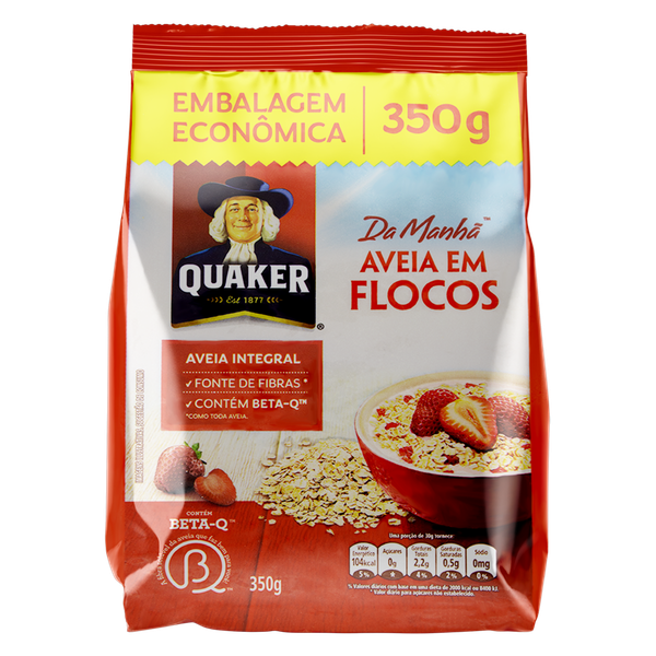 AVEIA QUAKER FLOCOS SACHE 350G