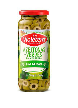 AZEITONA LA VIOLETERA 300G VERDE FATIADA