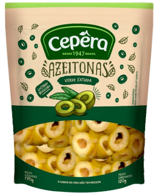 AZEITONAS CEPERA VERDE SACHET 120G