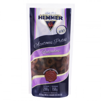 AZEITONAS HEMMER PRETA FATIADA SACHET 150G