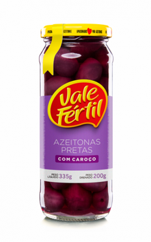 AZEITONAS VALE FERTIL PRETAS 200G