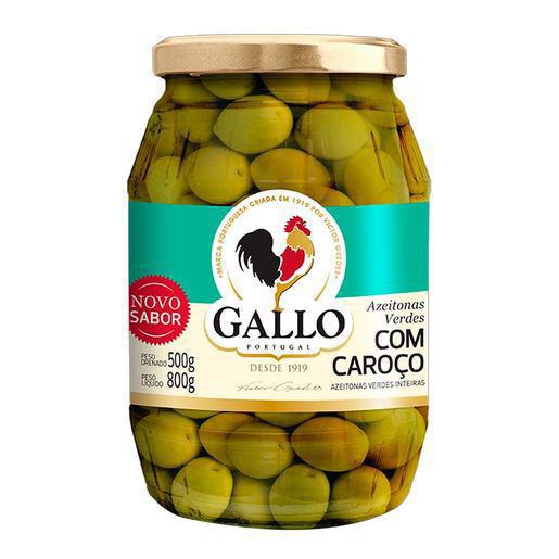 AZEITONAS VERDE GALLO C/ CAROCO 500G