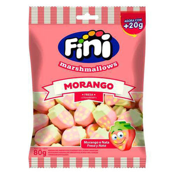 BALA FINI MARSHMALLOWS MORANGO  80G