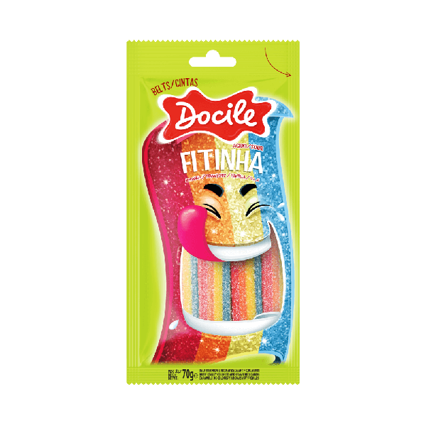 BALA FITINHAS DOCILE MORANGO COLOR CITRICOS 70 GR