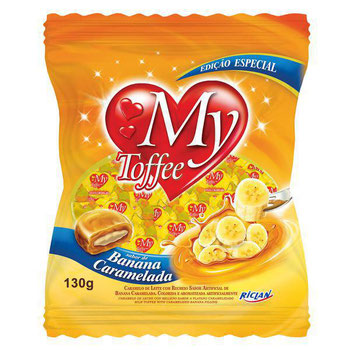 BALA MY TOFFEE BANANA CARAMELADA 130G